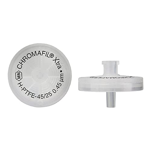 Image of MACHEREY-NAGEL 729246 CHROMAFIL Extra H-PTFE Syringe Filter, Labeled, 0.45m Pore Size, 25 mm Membrane Diameter (Pack of 100)