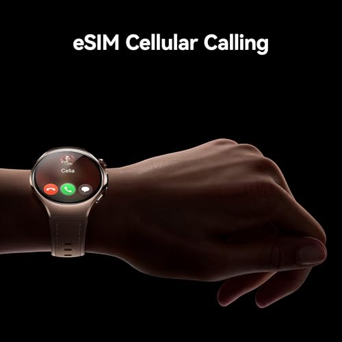 HUAWEI WATCH 5, 46mm Smart Watch, Multi-sensing X-TAP, Health MOT, Running Watches, Real-Time Fingertip Blood Oxygen, eSIM, up to 11 Days Battery Life, iOS & Android, +12 Month Extra Warranty