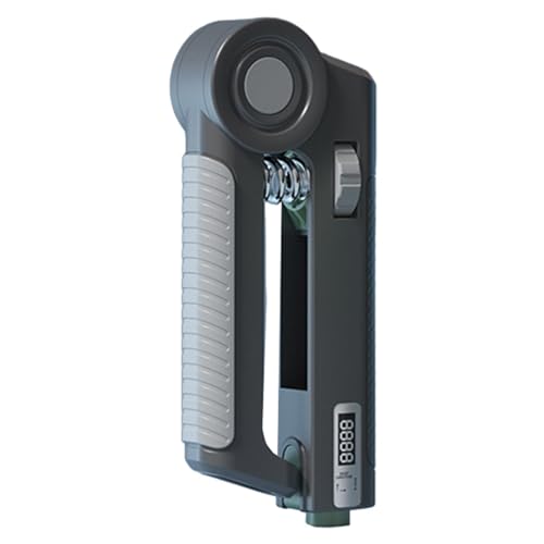 Amesor Medidor de Fuerza de Agarre, dinamómetro de Agarre Manual, Probador de Agarre del dinamómetro electrónico del Brazo Muscular del Dedo, Fortalecedor de Manos Digitales Ajustables Profesionales