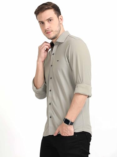 Image of STELLERS Men's Premium Full Sleeve Shirt | Feather Touch Feel| Regular Fit| Odour Resistant| Anti-Static| Wrinkle Free| Quick Dry | Stretchable| Lightweight| Sweat-Proof