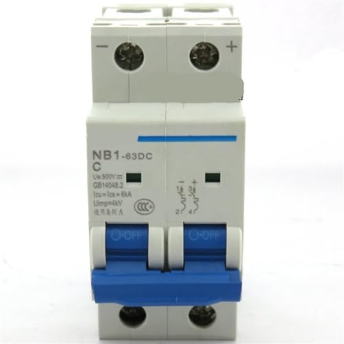 Disjoncteur solaire DC500V 50A MCB protection photovoltaïque bipolaire NB1-63 6KA