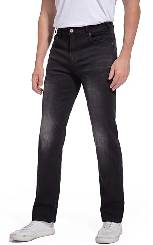 Men's Jeans Regular Fit High Waist Straight Stretch Cotton Jeans 5 Pocket4