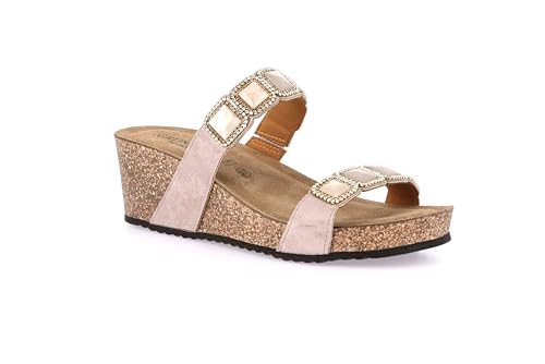 Sandales Grunland ERSI en liège naturel au design compensé premium