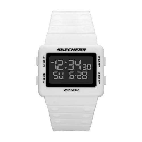 Skechers Larson Digital White Polyurethane Watch (Model: SR1192)