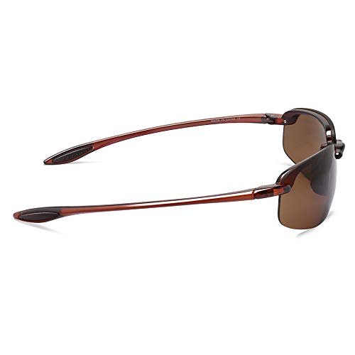 Image of JULI Sports Sunglasses for Men Women Tr90 Rimless Frame for Running Fishing Baseball Driving MJ8001