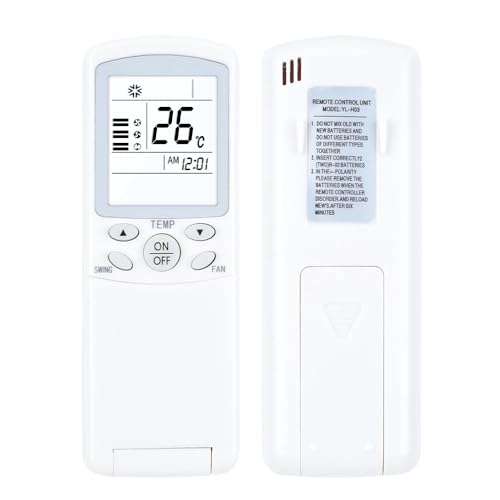 YL-H03 - Mando a Distancia de Repuesto para Aire Acondicionado Haier Compatible con YR-H74 YR-H78 YR-H08 YR-H10 YL-H24 R-H33 YR-H03 YR-H07