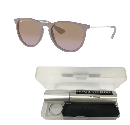 Ray-Ban RB4171 Sunglasses Bundle: RB 4171 ERIKA 600068 Erika Dark Rubber Sand Violet and Eyewear Cleaning Kit2
