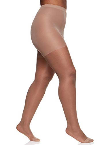 Image of Berkshire 4489 Women's Queen Silky Sheer Control Top Pantyhose - Made in USA - 20 D Reinforced Toe Nylon & Spandex Tights