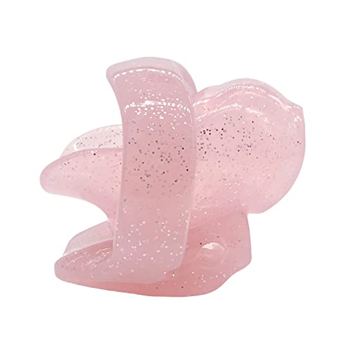Image of HT-V4 Chastity Cage for Men | 5 Adjustable Wide Rings & 6 Colors | Beginner-Friendly | Adult Sex Toy with Sizing Guide (Pink with Silver Sparkles, Nub)