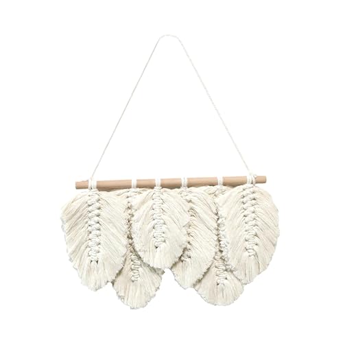 F Fityle Wall Hanging Decor Feather Art Ornaments Fringe Wed