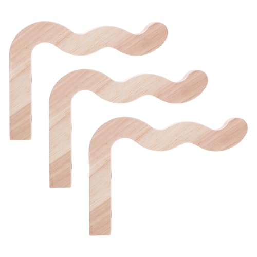 DECOMELODY 3個 無垢 木製 植木鉢 フック フラワー ポット パティオ ガーデン 壁 ハンガー 屋外 吊り下げ 植物 フック 木製 フラワー 壁 植