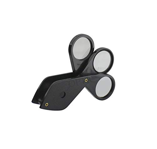 Quality Optics USA Folding Jewelers Loep Pocket Vergrootglas (Triple Lens Fold Away Loep)