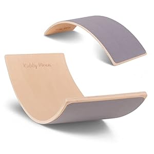 KiddyMoon Wooden Balance Board For Children Wooden Swing Board Montessori Toy For Kids Balancing Board For Babies 80X30cm