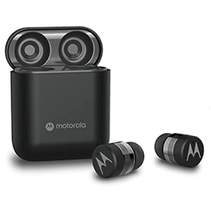 Motorola Sound Draadloze Oordopjes – MOTO BUDS 120 – Bluetooth – Water- en Zweetbestendig – Touch- en Voice Control – 17-uur Afspeeltijd – S/M/L,Zwart