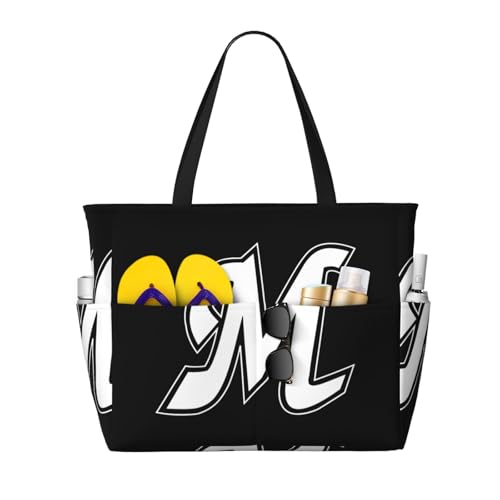 [JECASS] トートバッグ 千葉ロッテマリーンズ (1) 大容量 プールバッグ おしゃれ ビーチバッグ 手提げ 肩掛け 小物ポケット付き ビーチ ジム 銭湯 旅行 誕生日 プレゼントのサムネイル