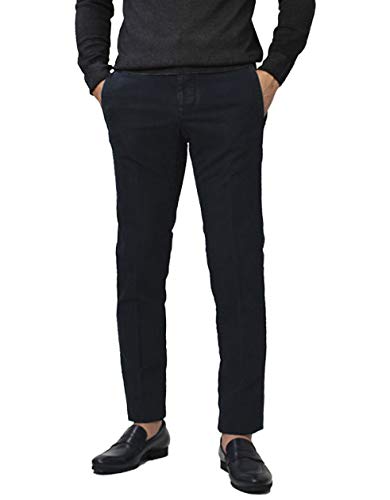 インコテックス スラックス INCOTEX SLACKS ストレッチパンツ コットンピーチスキン オーバーダイ スリムフィット 33,ネイビー