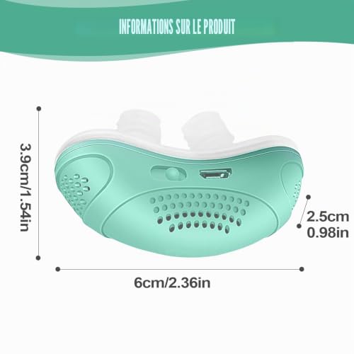 Eventerde Dispositif Anti-Ronflement | Appareil Anti-Ronflement pour Un Sommeil Paisible,Aide Respiratoire Adulte avec Confort Optimal en Avion Camping Maintien des Voies – vue 5