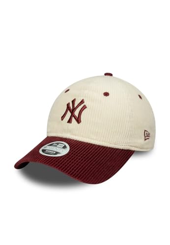 New Era WMNS Block Cord 9Twenty Adjustable Damen Cap NY Yankees Beige Rot, Size:OneSize