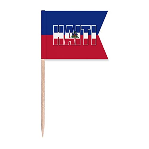Drapeau haïtien cure-dent pour identifier gâteau et fromage