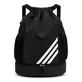 Mochila Sacola Esportiva com Cordão Impermeável Grande Capacidade