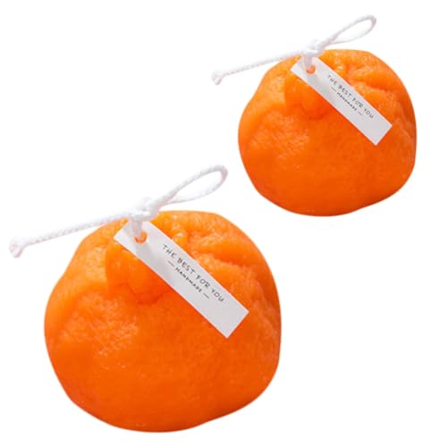 Abaodam Bougies d'aromathérapie 2 pièces fruitées cire végétale ornements décoratifs pour détente et intérieur