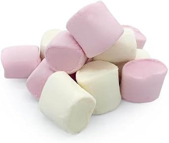 Huge Bulk bag of 1kg Pink and White Marshmallows - Vegan - Gluten Free - Palm Oil Free - Vegetarian - Perfect for Kids Parties Events Sharing Mallows Valentine's Day Easter