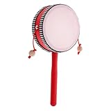 GALPADA Traditionelle Monkey Drum Holzrassel mit Glatter Oberfläche Sich Drehender Sicheres...