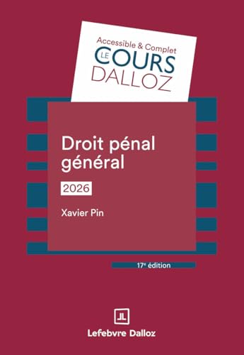 livre Droit pénal général 2026. 17e éd.
