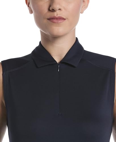 Image of PGA Tour Women's Airflux Sleeveless Quarter Zip Golf Polo Shirt Moisture-Wicking Fabric