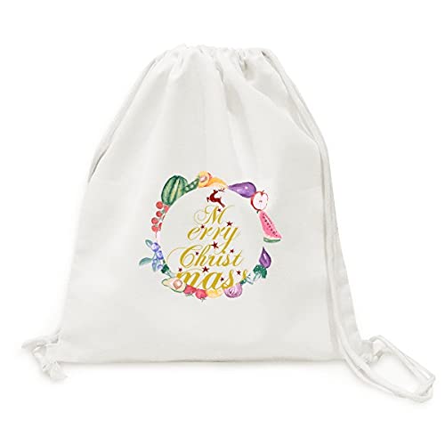 Beauty gift noël sac pliable en tissu avec sangle pour un emballage festif durable