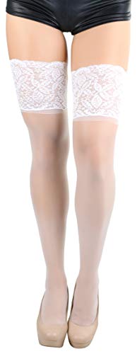 Image of ToBeInStyle Women's Thigh Highs With Smooth Silicone Lace