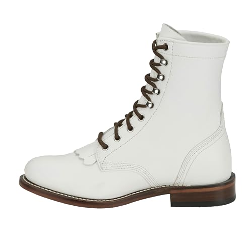 Justin Mckean 7" Lace-Up Roper Women's Western Boot, Durable Leather, Casual Style, Comfortable Footwear, Vintage - 8 B2