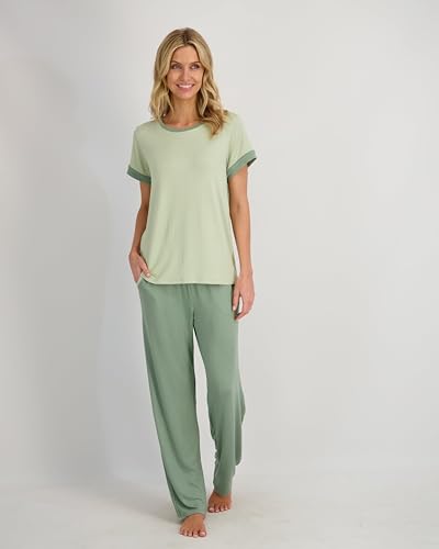 Image of Lucky Brand Women's Pajama Set - 4 Piece Sleep Shirt, Tank Top, Pajama Pants, Lounge Shorts (S-XL)