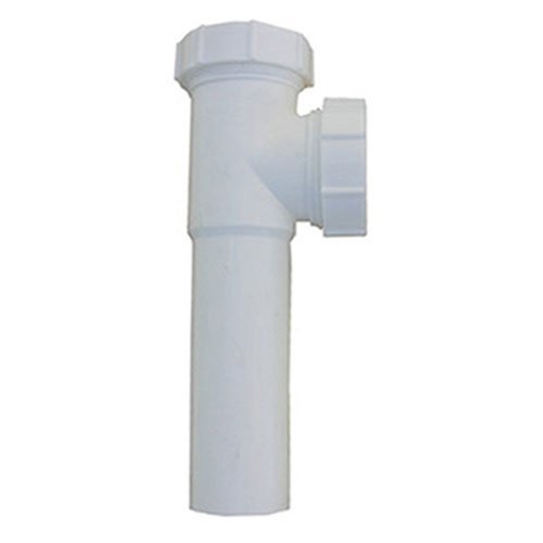LASCO 03-4281 White Plastic Tubular 1-1/2-Inch Slip Joint Baffle Tee withTailpiece Nuts and Washers