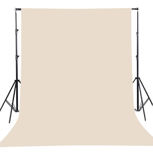 STCREE Beige Bildschirm Hintergrund 1,5 m x 2,1 m (1,5 m x 2,1 m) für Live Studio Zoom Sessions Live Gaming und Partys Hintergrund Produkt Fotografie...