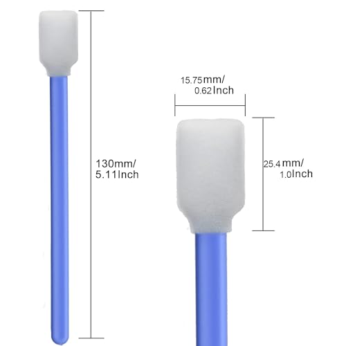 Wellgler's Tape Head Cleaning swabs, Optical Lens, Sewing Machine Cleaning swabs，lint Free Foam Printer swabs,50 per Pack