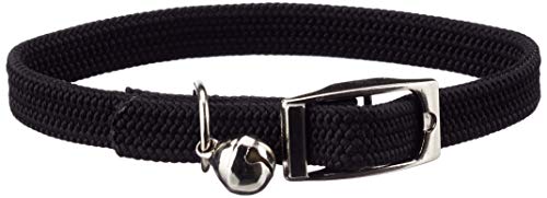 Doogy Collar de Gato elástico Negro Cromado 28 cm Cover