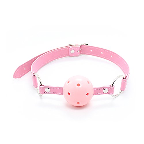 Open Breathable Mouth Ball, Pink, Adjustable