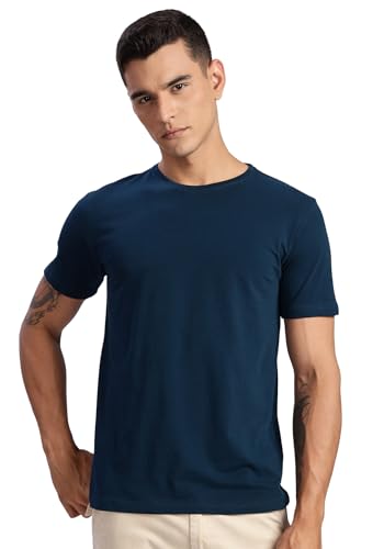 Image of ADRO Men's Cotton Solid Regular Fit T-Shirt