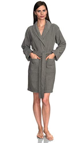 TowelSelections Womens Robe, 100% Cotton Short Terry Shawl Bathrobe