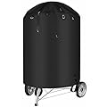 BBQ Grill Cover for 22 Inch Weber Grill Covers for Weber Charcoal Grills Small Heavy Duty Waterproof BBQ Covers for Outside 22 Kettle Grill Accessories Griddle (Heavy Duty Polyester, 22 inch)