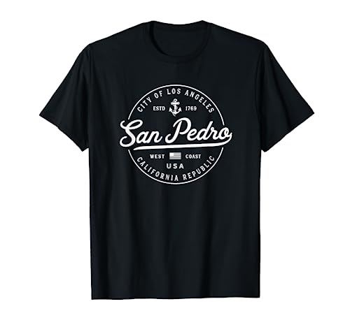 NAUTICAL Anchor San Pedro California Travel Vacation T-Shirt