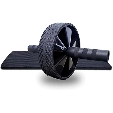 Mobiclinic, Abdominal Roller, Including Mat, Abdominal Exercise Set, European Brand, Max. load 150 kg, Home Training, Abdominal Roller, for Push-Ups Cover
