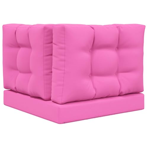 Coussins de canapé extérieur rose en polyester x3 | Set ergonomique lavable - 7