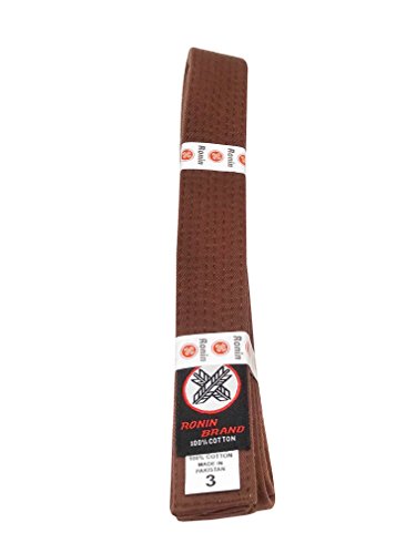 image for Ronin Brand Martial Arts Uniform Solid Colored Rank Belt – Yellow, G