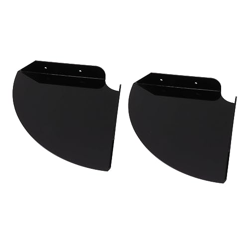 Omabeta Étagères d'angle pour Chambres à Coucher, Salons, Salle de Douche, étagères d'angle Flottantes Quart-Rond Suspendues de Grande capacité pour Bureau à Domicile, Ensemble de 2 en Acrylique