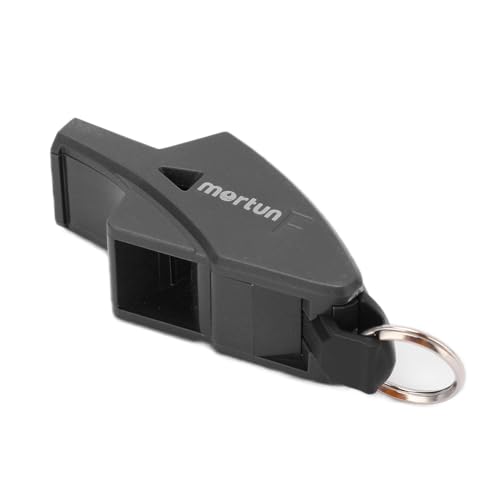 Outdoor Gun with 2 Finger Clamps, Sports Viewers Portable Survival Whistle for Outdoor Activities, Plastic Materials (Black)