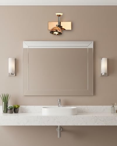 Image of swanart Modern Rose Gold and Black Wall Sconce - Adjustable LED Wall Light with Bell Shade, Energy Efficient, Ideal for Living Room, Bedroom, and Office Decor