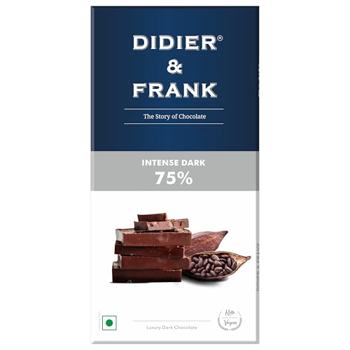 Image of Didier & Frank Intense 75% Dark Chocolate, 80g (Keto)