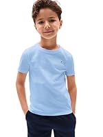 Tommy Hilfiger Boy's Solid Short Sleeve Nantucket Tee, Nantucket Blue, Large